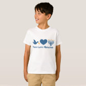 T-shirt Amour de paix Hanoukka (h) (Devant entier)