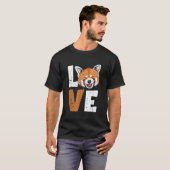 T-shirt Amour de Panda Roux pour Panda Roux (Devant entier)