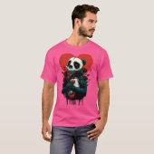 T-shirt Amour de Panda squelette (Devant entier)