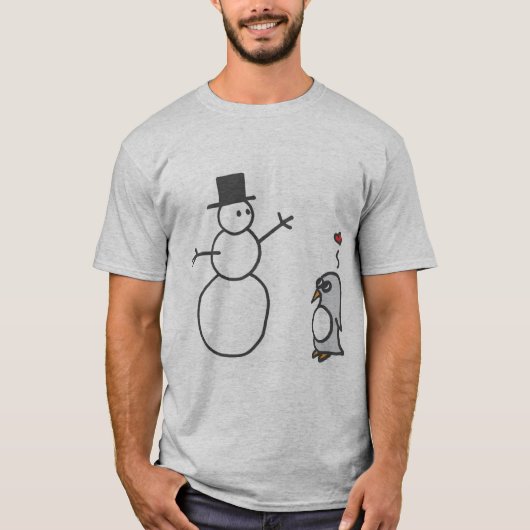 T-shirt Amour de pingouin (Devant)
