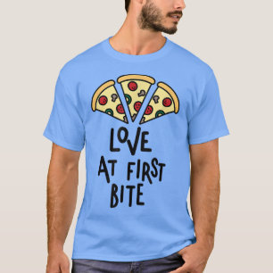 T-shirt Amour de pizza première bouchée