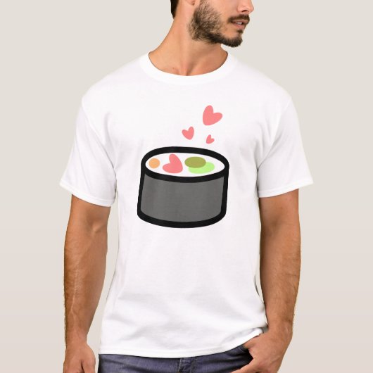 T-shirt Amour de sushi (Devant)