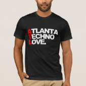 T-shirt Amour de techno d'Atlanta (noir) (Devant)