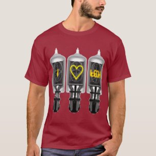 T-shirt Amour de technologie de tube de Nixie