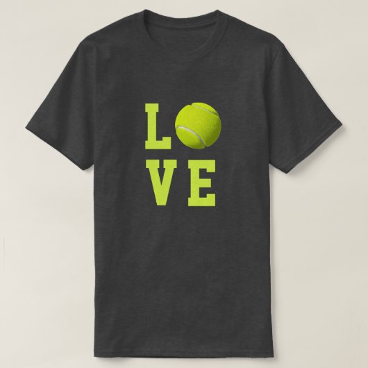 T-shirt Amour de tennis personnalisable (Design devant)