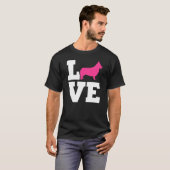 T-shirt Amour de Welsh Corgi Pembroke (Devant entier)