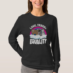 T-shirt Amour Déchets & Égalité Opossum Raton laveur Bisex