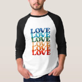 T-shirt Amour dégradant | LGBT Rainbow Pride Mois (Devant)