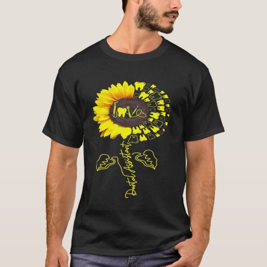 T-shirt Amour Dental Assistant Tournesol (Devant)
