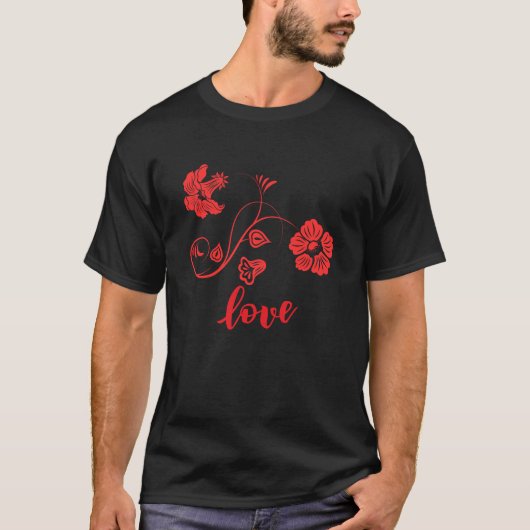 T-shirt Amour des fleurs (Devant)