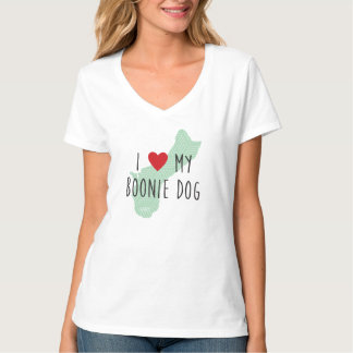 T-shirt Amour d'I des femmes ma chemise de chien de Boonie