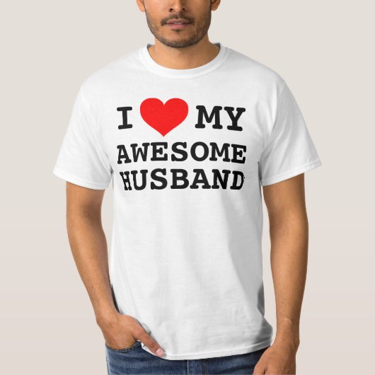 T-shirt Amour d'I des femmes mon mari impressionnant (Devant)