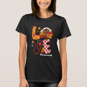 T-shirt Amour Dinde Action de grâce Infirmière gériatrique