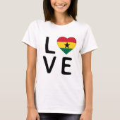 T-shirt Amour - Drapeau du Ghana (Devant)