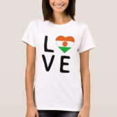 T-shirt Amour - Drapeau du Niger (Devant)