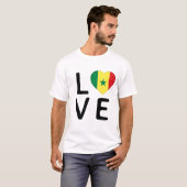 T-shirt Amour - Drapeau du Sénégal (Devant entier)