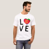 T-shirt Amour - Drapeau Erythrée (Devant entier)