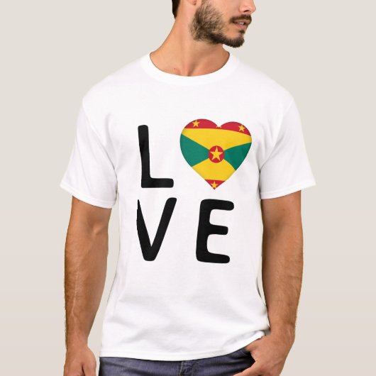 T-shirt Amour - Drapeau Grenade (Devant)
