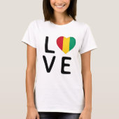 T-shirt Amour - Drapeau Guinée (Devant)