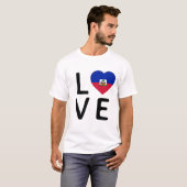 T-shirt Amour - Drapeau Haïti (Devant entier)