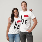 T-shirt Amour - Drapeau Indonésie (Unisexe)