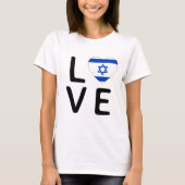 T-shirt Amour - Drapeau Israël (Devant)