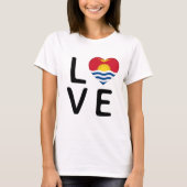 T-shirt Amour - Drapeau Kiribati (Devant)