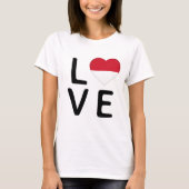 T-shirt Amour - Drapeau Monaco (Devant)