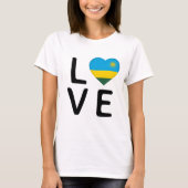 T-shirt Amour - Drapeau Rwanda (Devant)