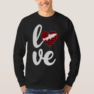 T-shirt Amour Drôle Buffalo Plaid Love Rainbow Truite Pois