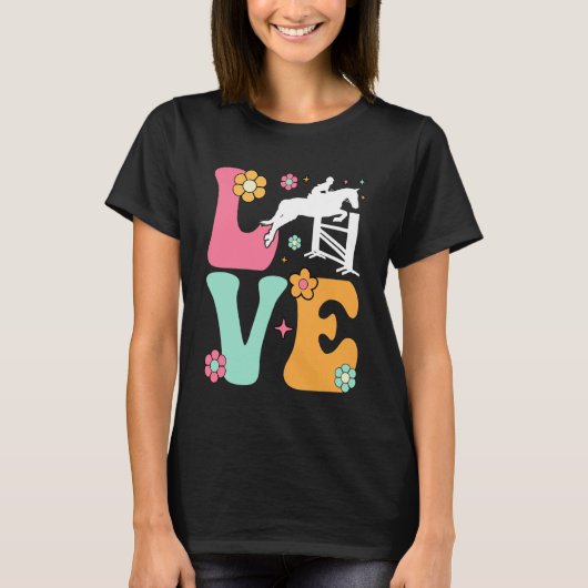 T-shirt Amour drôle de cheval Boho Équitation (Devant)