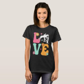 T-shirt Amour drôle de cheval Boho Équitation (Devant entier)