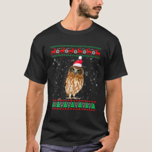 T-shirt Amour drôle laide de Noël Animaux Chouette de No