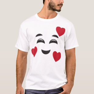 T-shirt Amour drôle souriant Emojis Coeurs Halloween Amour