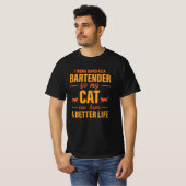T-shirt Amour Du Bartender Pour Chat (Devant entier)