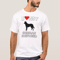 Amour du berger allemand I ma chemise de coeur