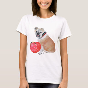 T-shirt Amour du Bulldog anglais