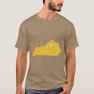 T-shirt Amour du Kentucky en jaune surdimensionné