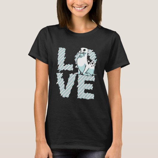 T-shirt Amour du lion de mer (Devant)