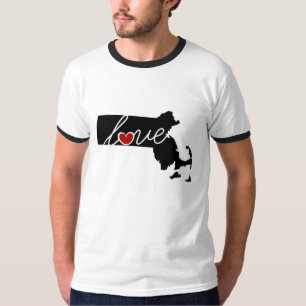 T-shirt Amour du Massachusetts ! Cadeaux pour des amants