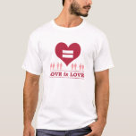 T-shirt Amour Égalité Coeur Amour Est Amour<br><div class="desc">"Aucune union n'est plus profonde que le mariage,  car elle incarne les idéaux les plus élevés d'amour,  de fidélité,  de dévotion,  de sacrifice et de famille. En formant une union conjugale,  deux personnes deviennent quelque chose de plus grand qu'une fois." - Cour Suprême SCOTUS des Etats-Unis 26 juin 2015</div>