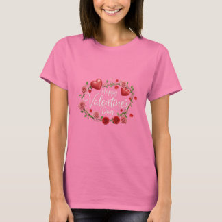 T-shirt Amour en fleurs : design Heureuse Sainte-Valentin