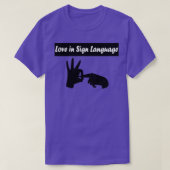 T-shirt amour en langue des signes 4 (Design devant)
