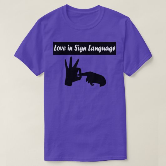 T-shirt amour en langue des signes 4 (Design devant)