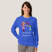 T-shirt Amour Enfants : Bleu (Devant entier)