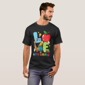 T-shirt Amour Enseignant 8E Année Vie De L'Enseignant Reto (Devant entier)