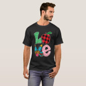 T-shirt Amour Enseignant Crayon Enseignant Appréciation de (Devant entier)