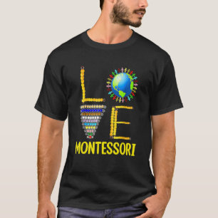 T-shirt Amour Enseignant Montessori Éducation Montessori D