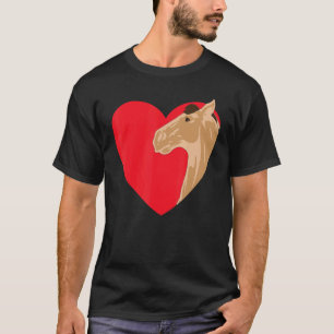 T-shirt Amour équestre tête de cheval de cœur Cheval Amour
