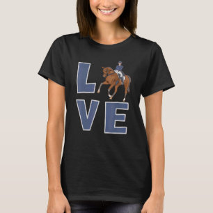T-shirt Amour Équitation Cheval Dressage Cavalier